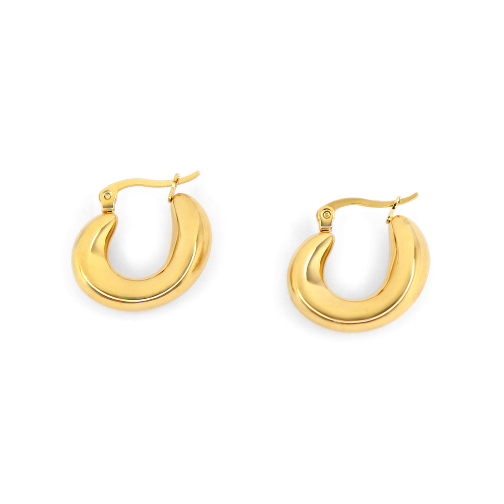 Elena Small Hoops | 18K Gold Plated | Anti Tarnish Jewellery