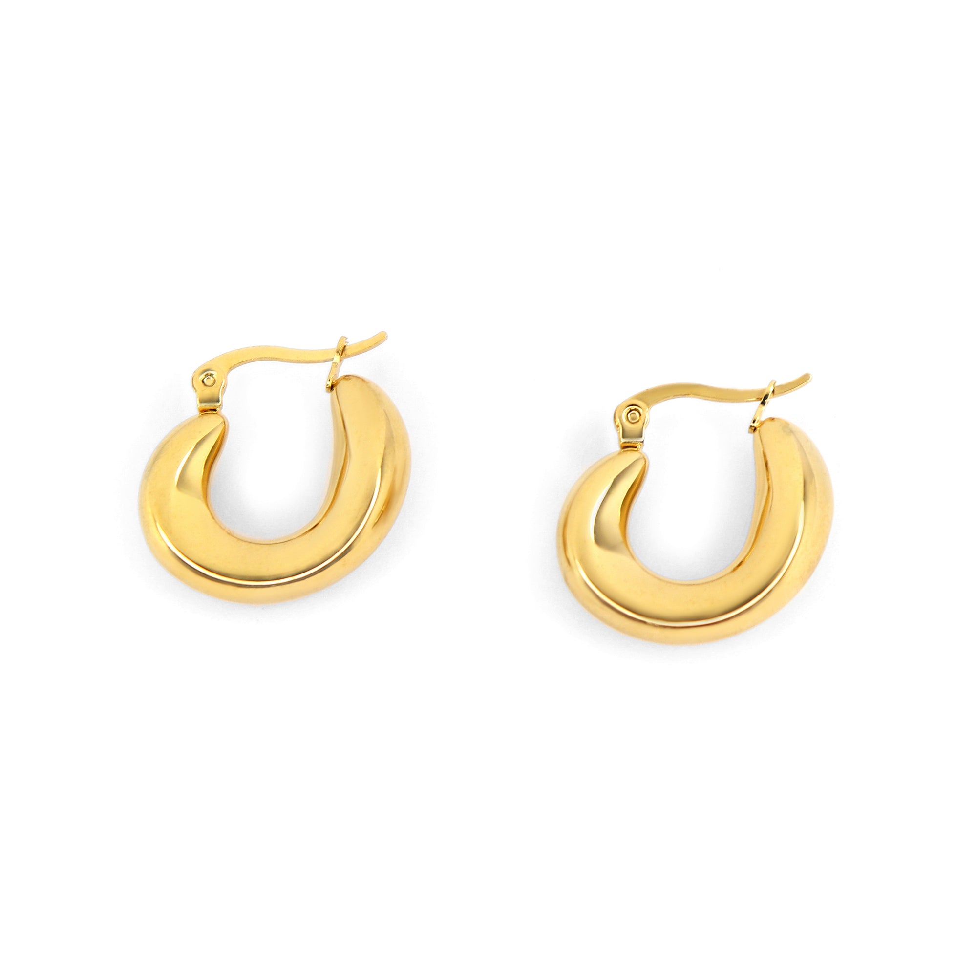 Elena Small Hoops | 18K Gold Plated | Anti Tarnish Jewellery