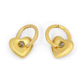 SOHIRA Heart Shift Hoop Earrings | 18K Gold Plated