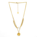 SOHIRA Rose Pearl Double Layer Necklace | 18K Gold Plated