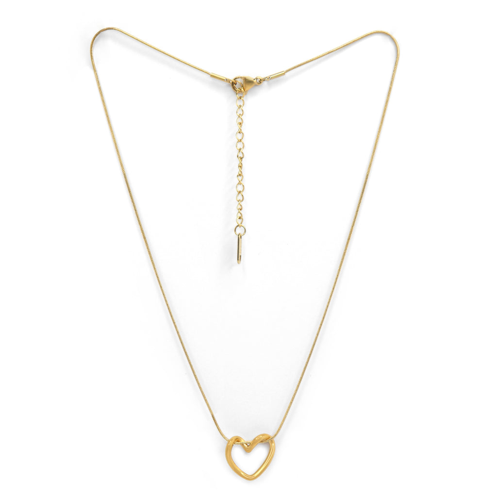 SOHIRA Hollow Love Necklace | 18K Gold Plated