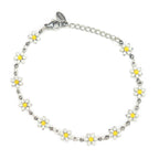 Yellow Bloom Bracelet | 18K White Gold Plated | Anti Tarnish Jewellery