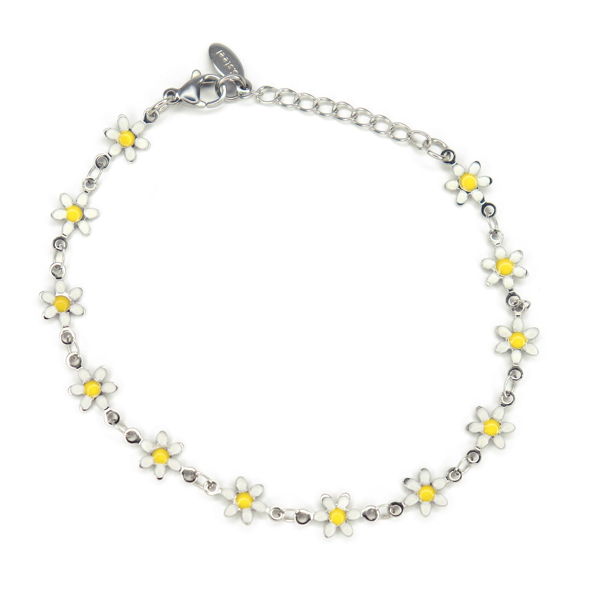 Yellow Bloom Bracelet | 18K White Gold Plated | Anti Tarnish Jewellery