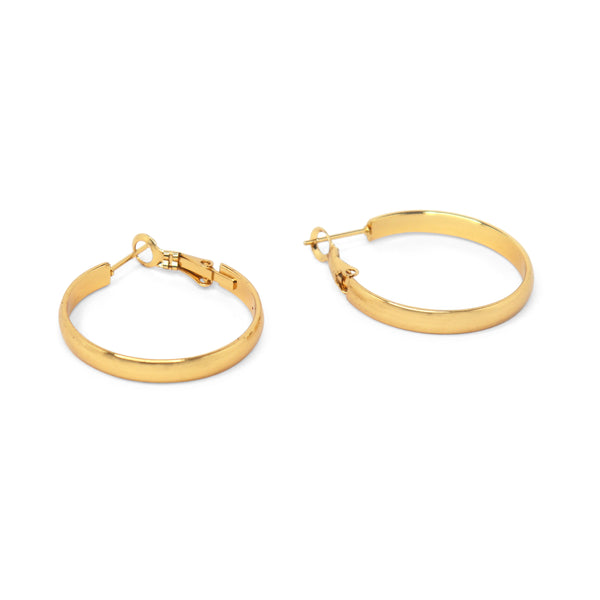 SOHIRA Luxe Circle small Hoop | 18K Gold Plated