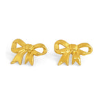 Bow Charm Earring Large | 18K Gold Plated | Anti Tarnish Jewellery
