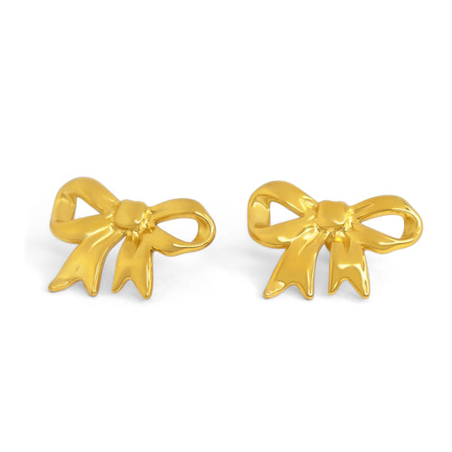Bow Charm Earring Large | 18K Gold Plated
