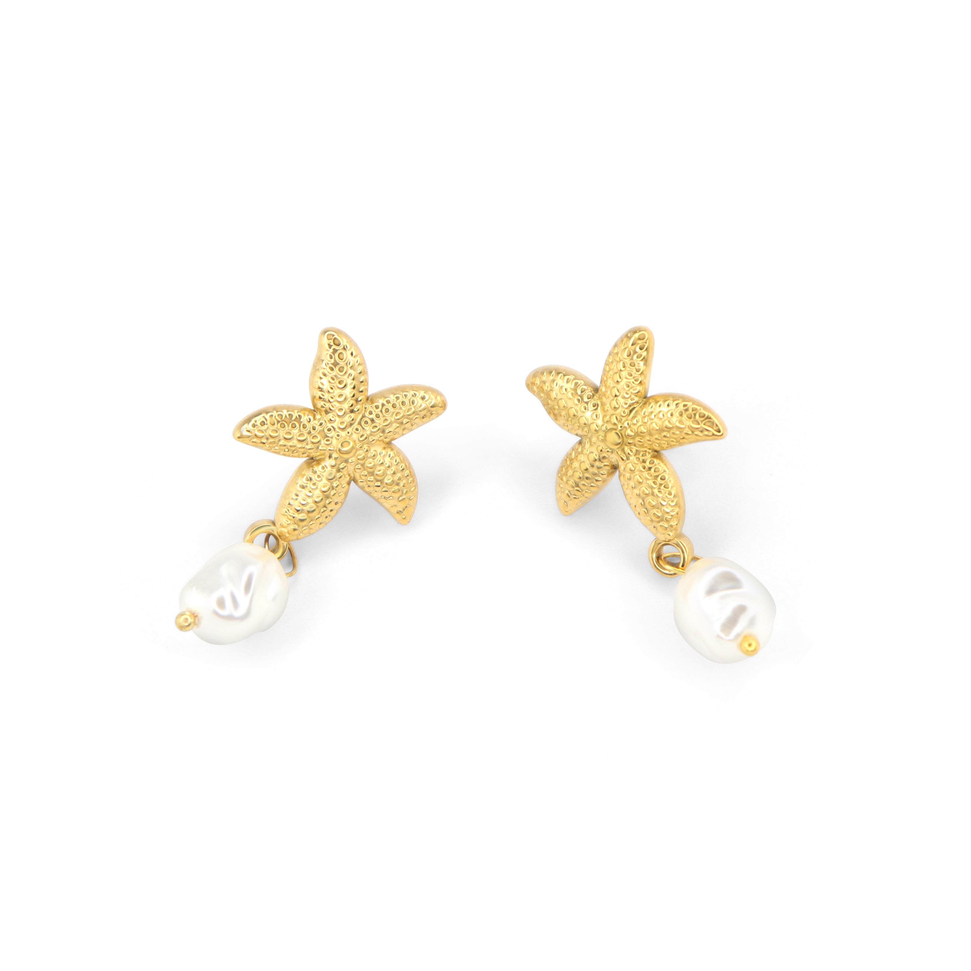 SOHIRA Astra Pearl Earring | 18K Gold Plated