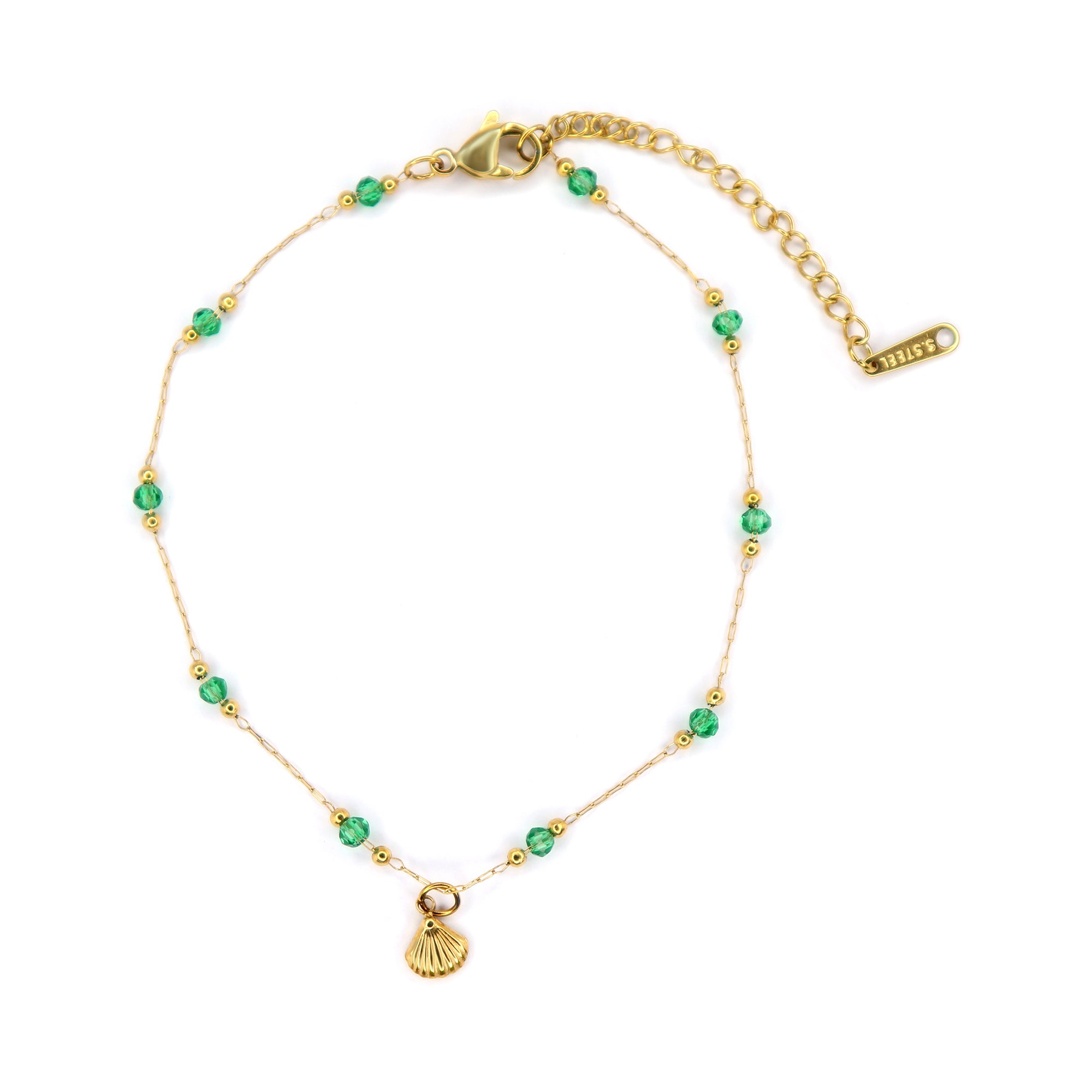 Marine Beads  Anklet | 18K Gold Plated | Anti Tarnish Jewellery