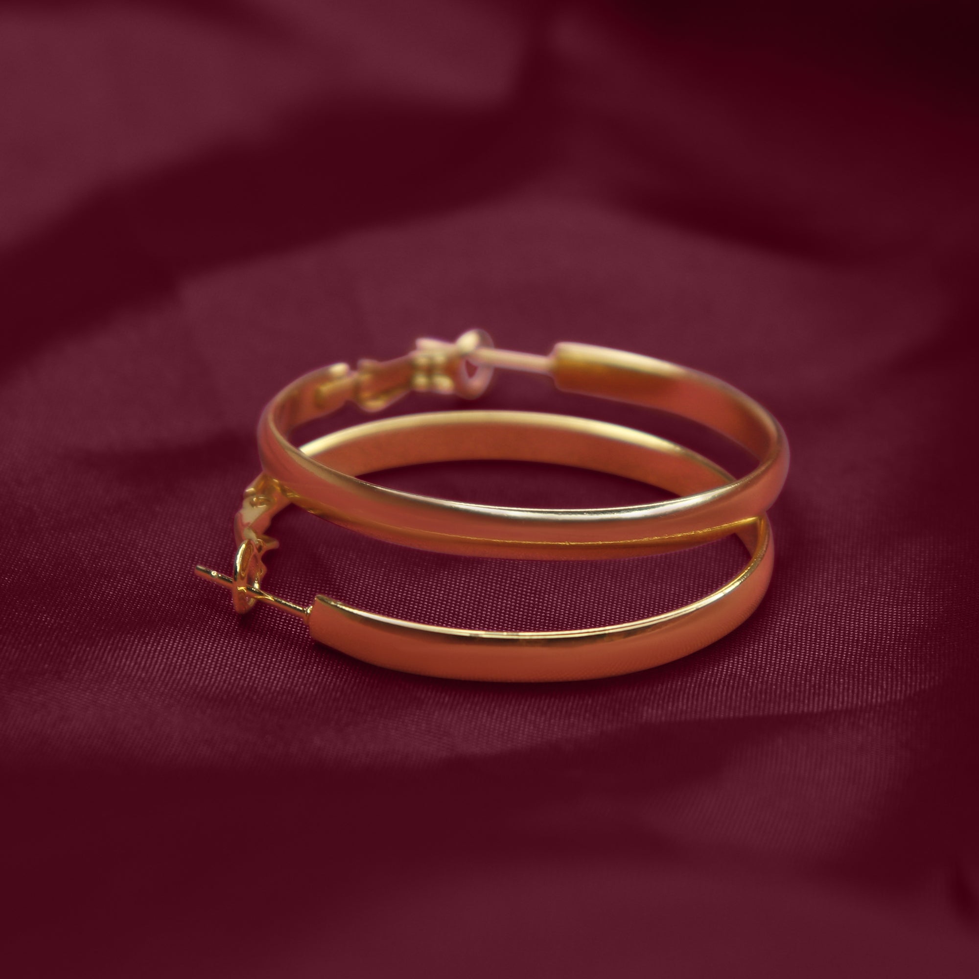 SOHIRA Luxe Circle small Hoop | 18K Gold Plated