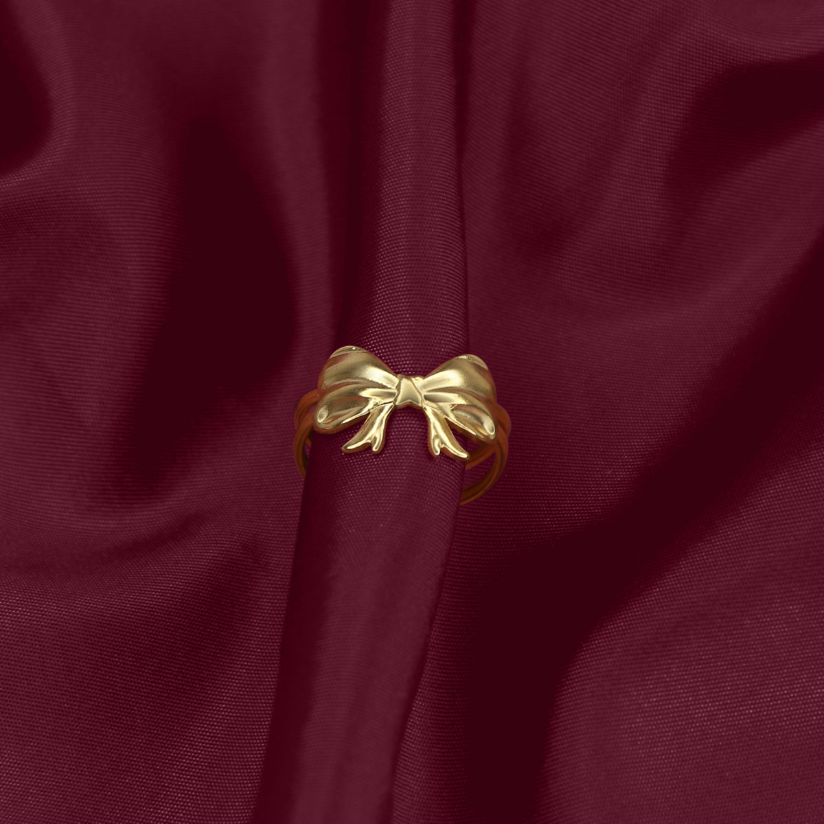 Golden Bow Ring | 18K Gold Plated