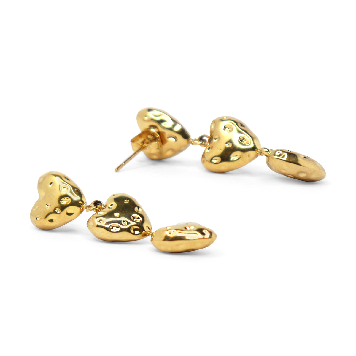 Lover's Trio Dangle Earring | 18K Gold Plated