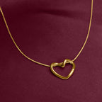 Hollow Love Necklace | 18K Gold Plated | Anti Tarnish Jewellery