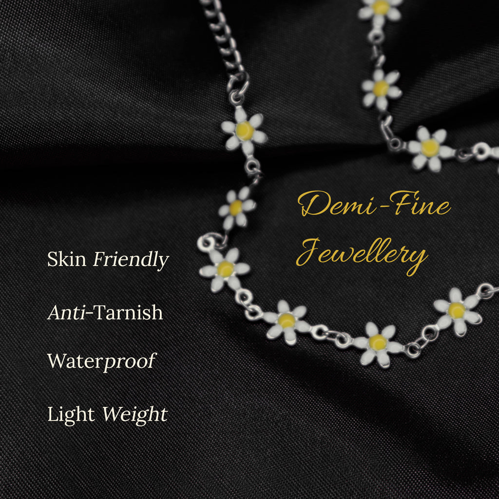 Yellow Bloom Bracelet | 18K White Gold Plated | Anti Tarnish Jewellery