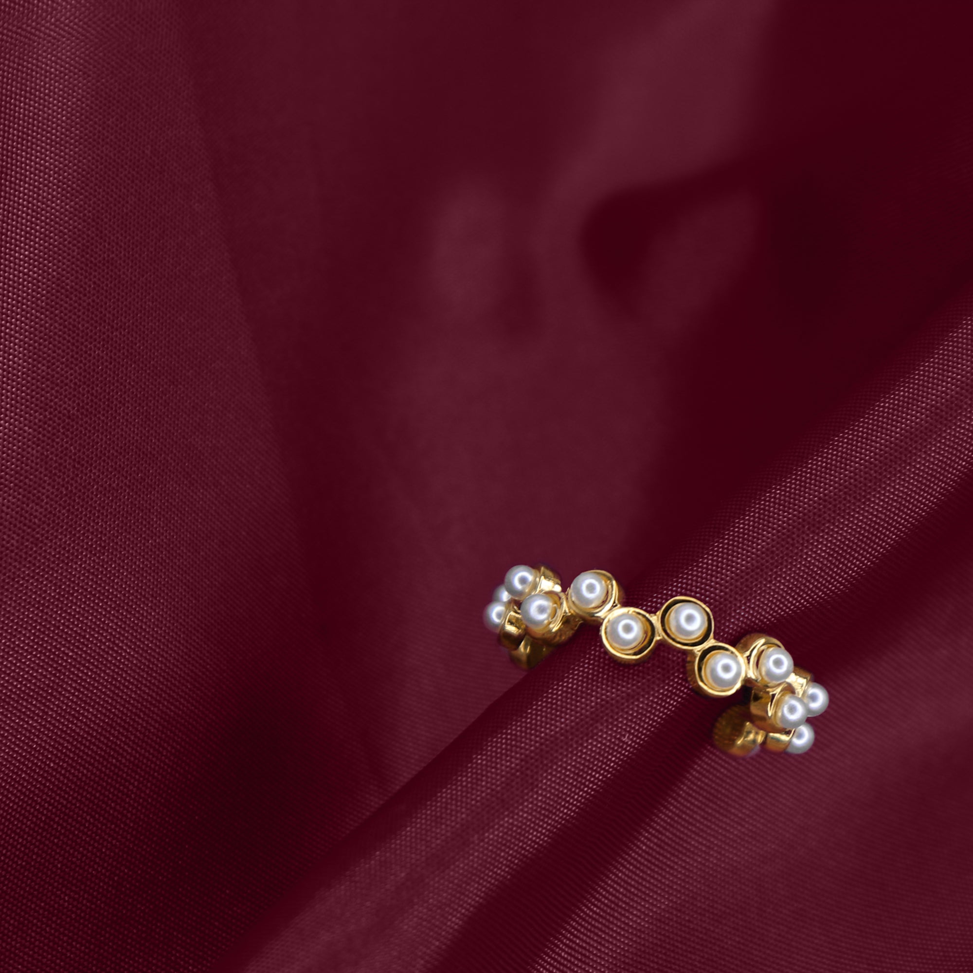 Banquet Pearl Ring | 18K Gold Plated | Anti Tarnish Jewellery