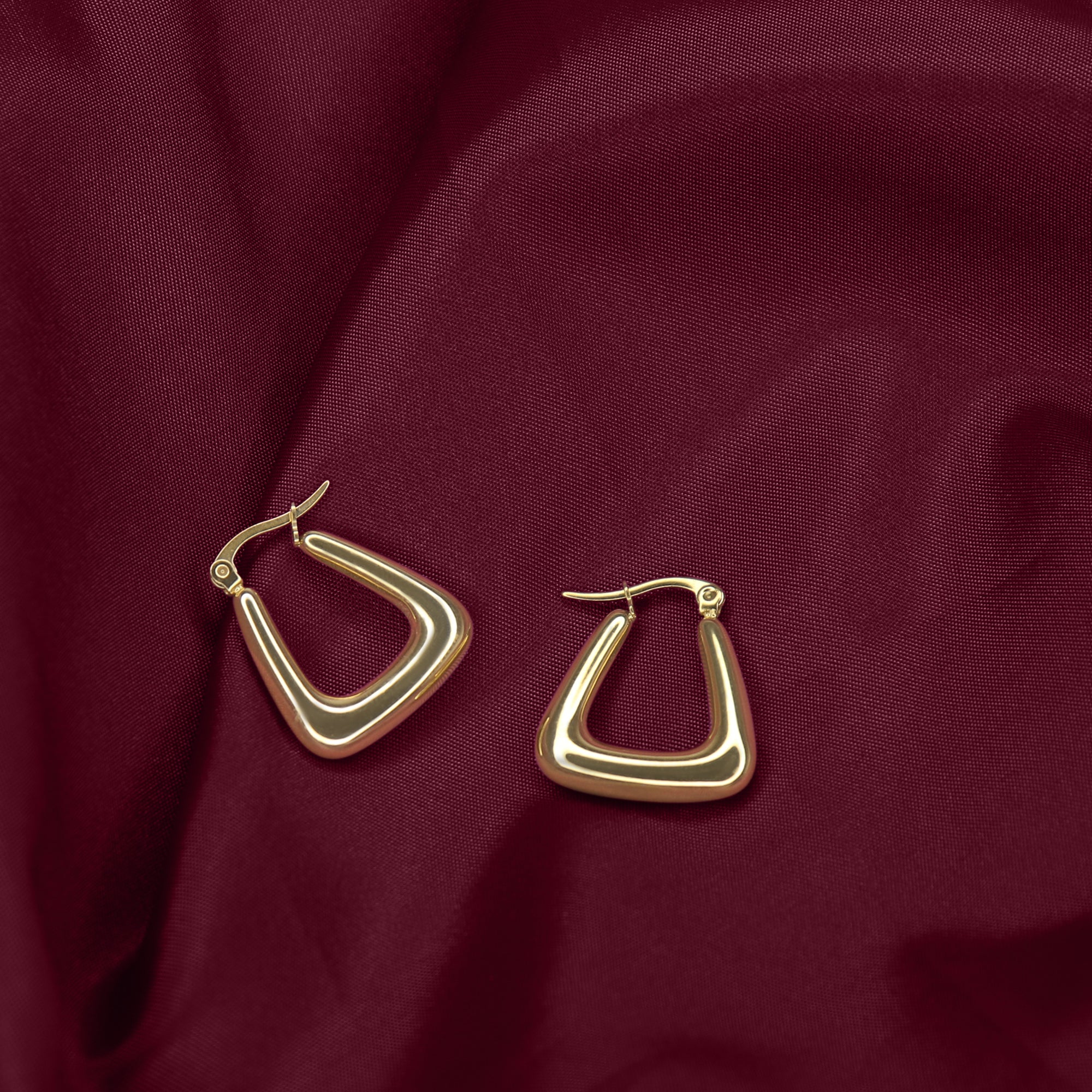SOHIRA Trinity Hoops | 18K Gold Plated