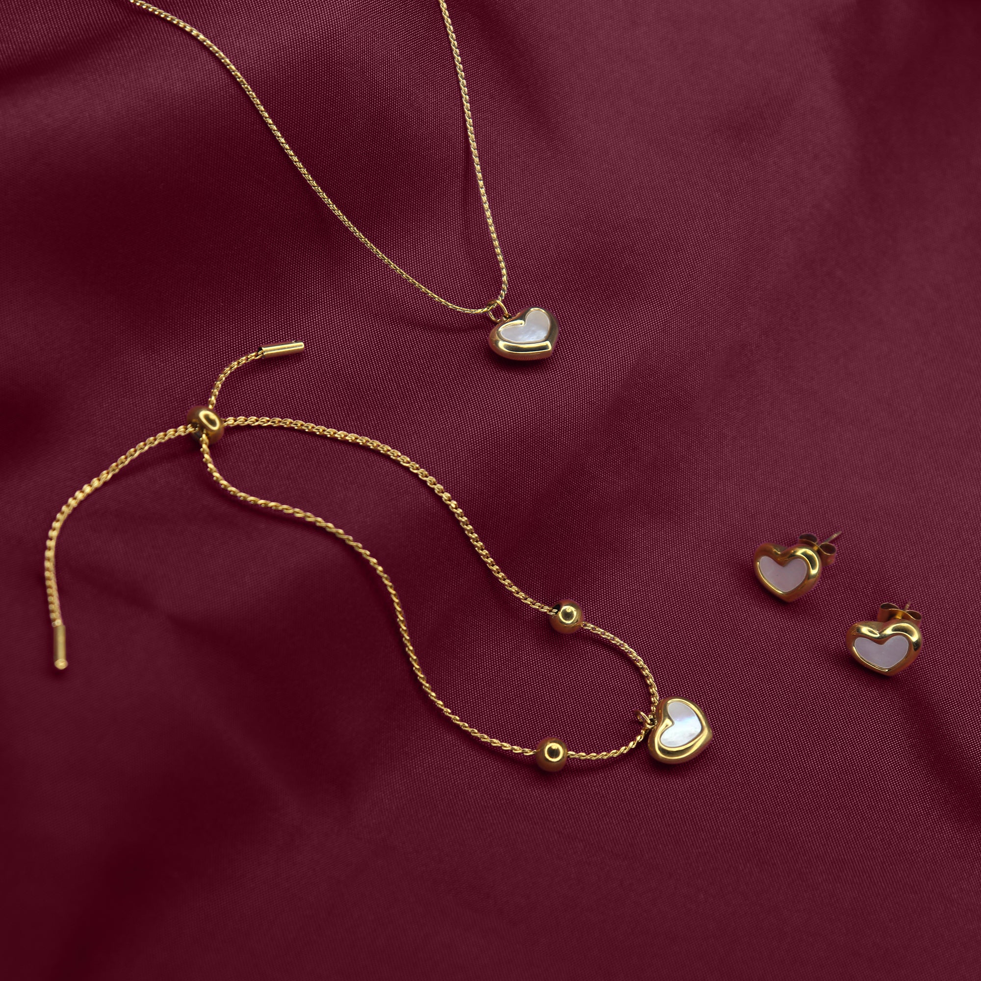 SOHIRA Infinite Love Necklace Set | 18K Gold Plated