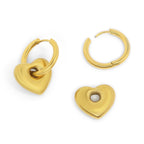 Heart Link Hoop| 18K Gold Plated | Anti Tarnish Jewellery