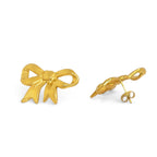 Bow Charm Earring Large | 18K Gold Plated | Anti Tarnish Jewellery