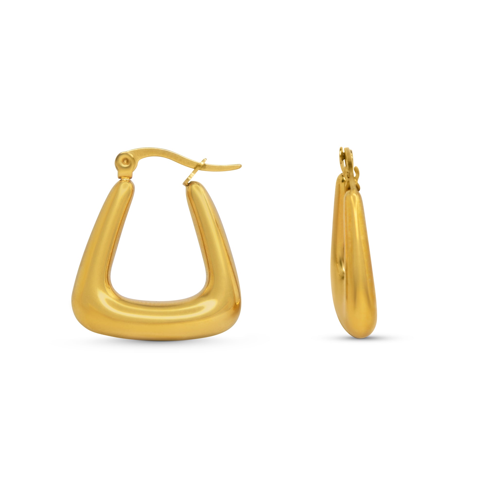 SOHIRA Trinity Hoops | 18K Gold Plated