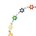 Rainbow Bloom Bracelet | 18K White Gold Plated | Anti Tarnish Jewellery