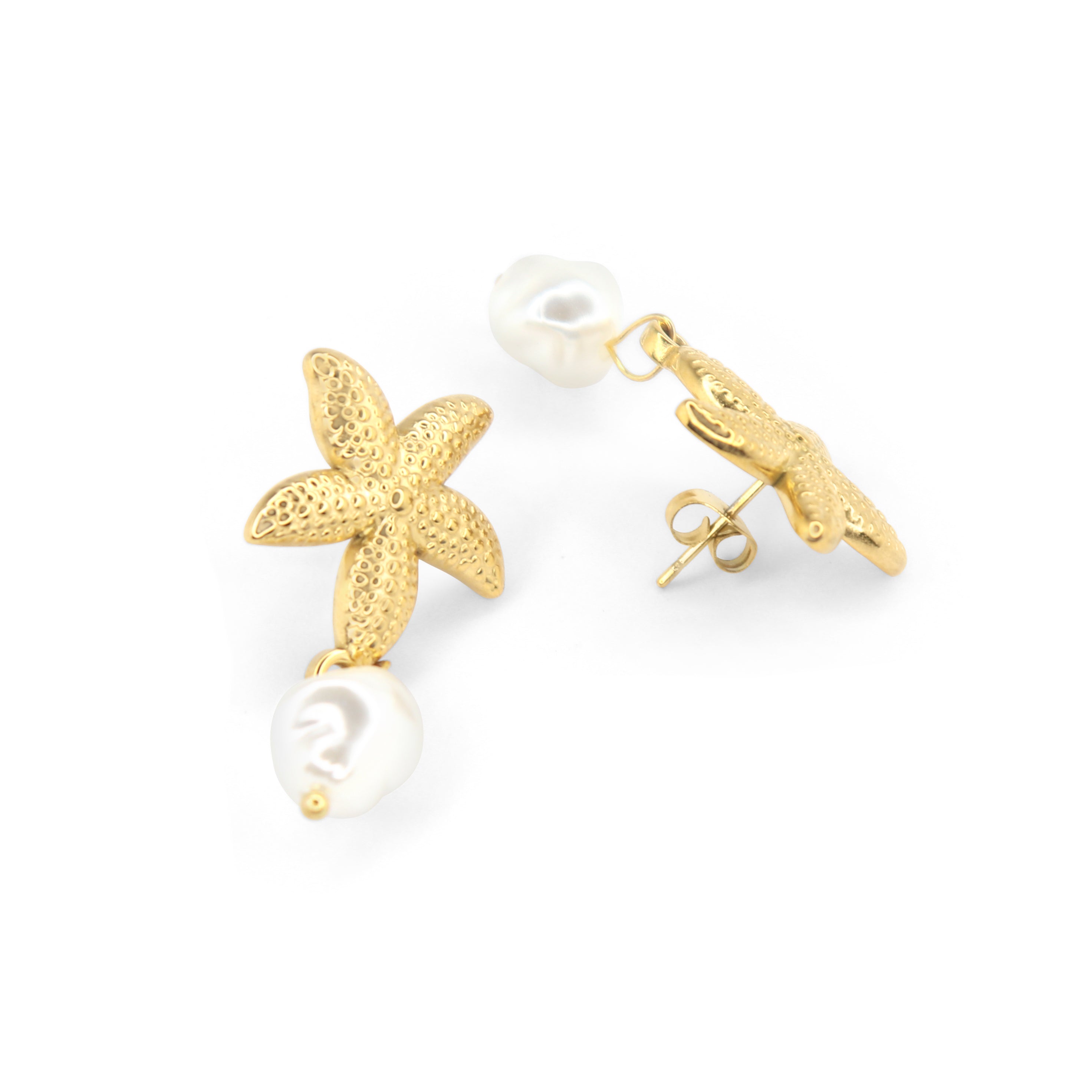 SOHIRA Astra Pearl Earring | 18K Gold Plated