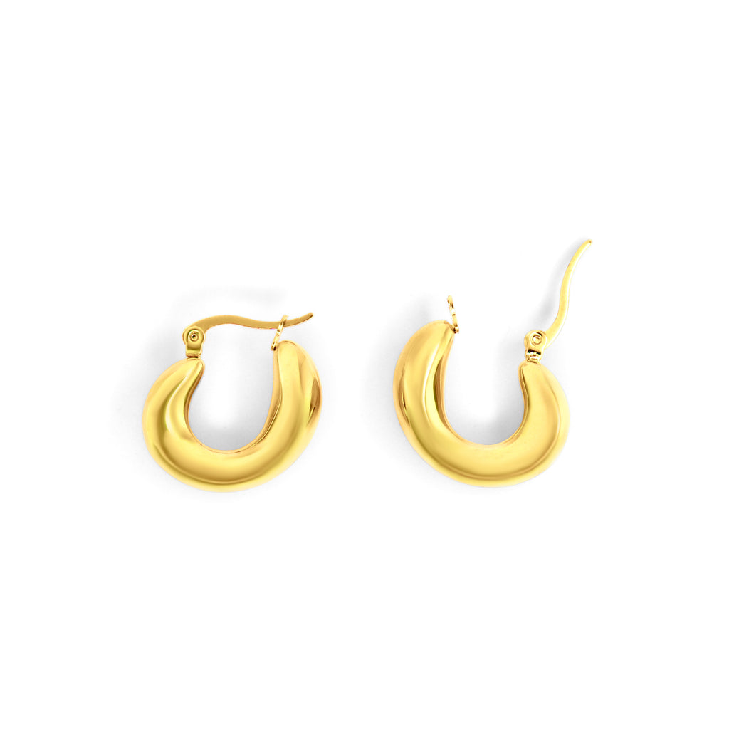 Elena Small Hoops | 18K Gold Plated | Anti Tarnish Jewellery
