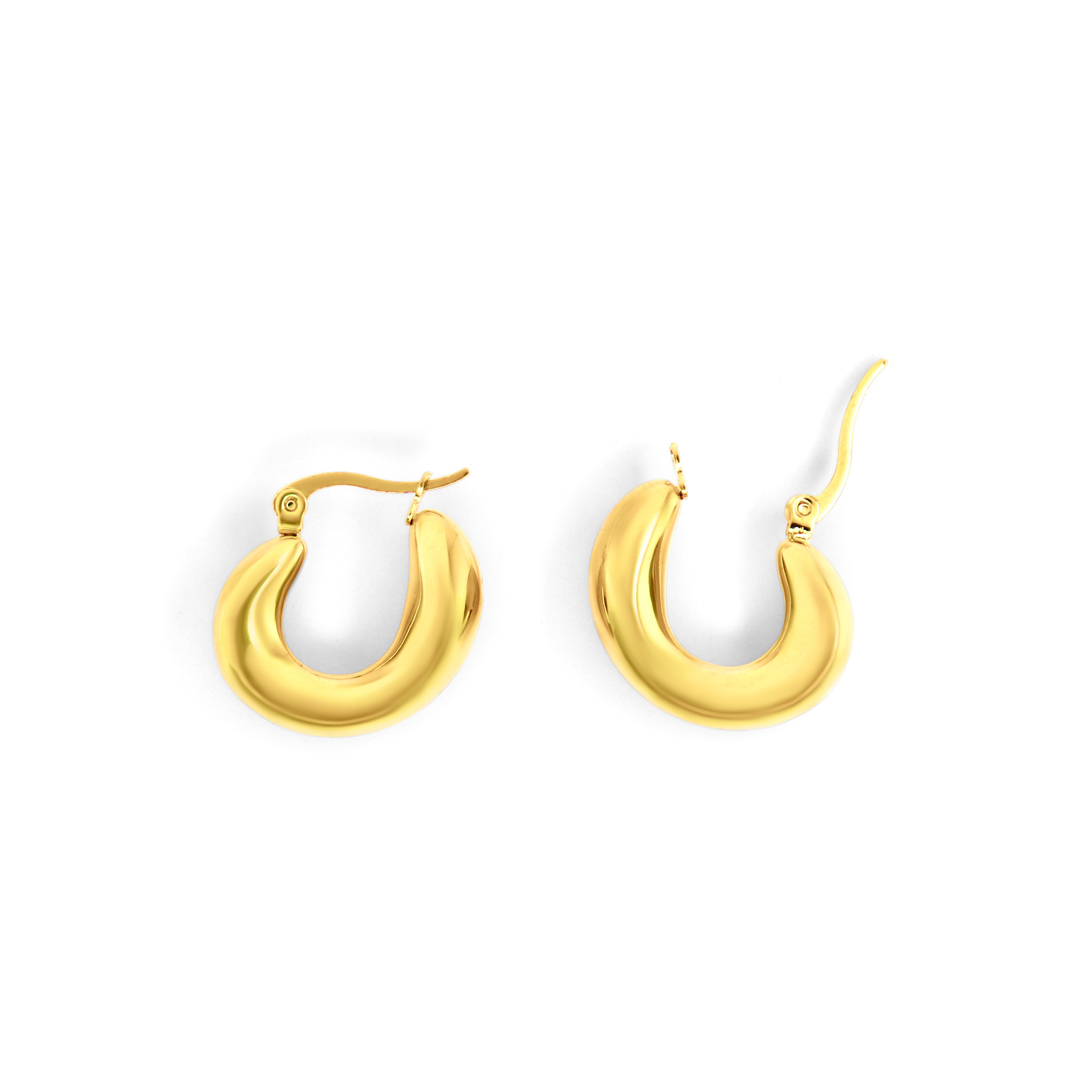 SOHIRA Elena Small Hoops | 18K Gold Plated