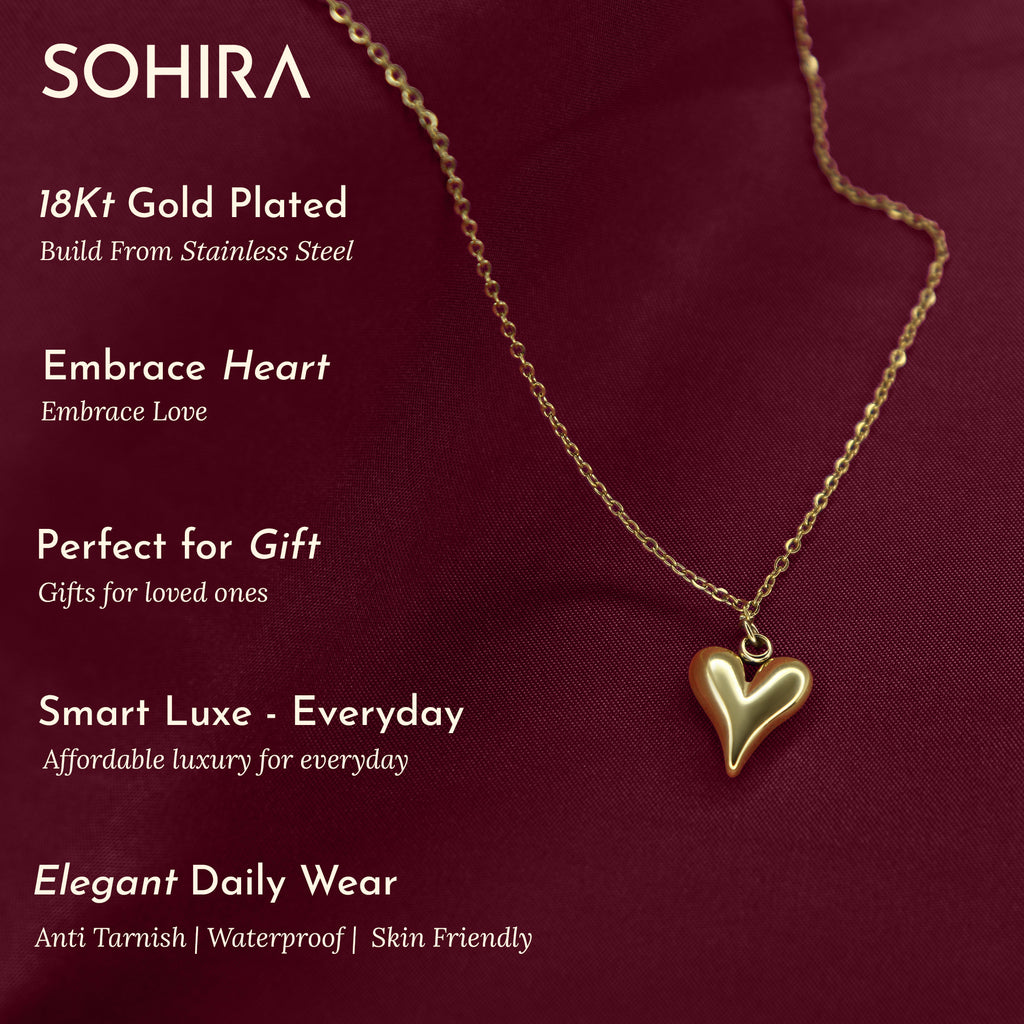 Love's Embrace Necklace | 18K Gold Plated | Anti Tarnish Jewellery