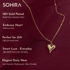 Love's Embrace Necklace | 18K Gold Plated | Anti Tarnish Jewellery