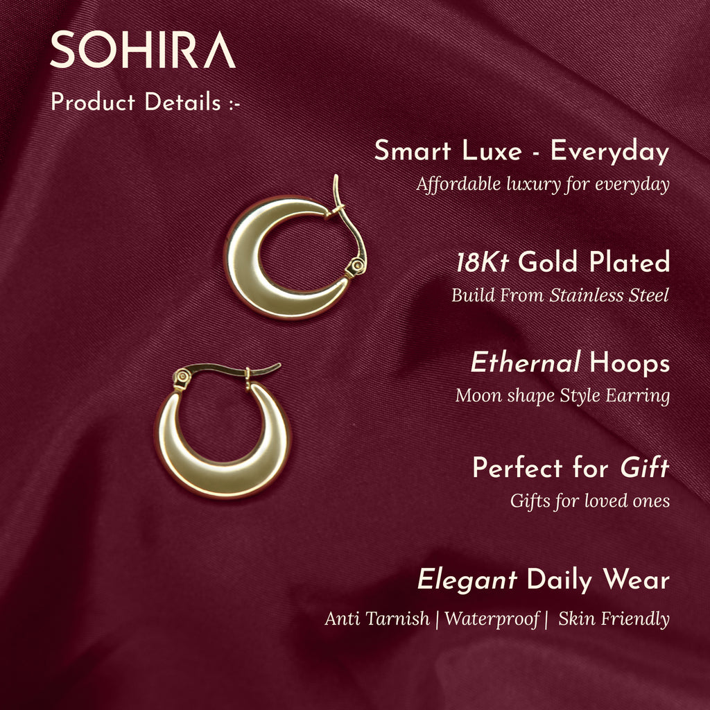 SOHIRA Ethernal Hoop | 18K Gold Plated