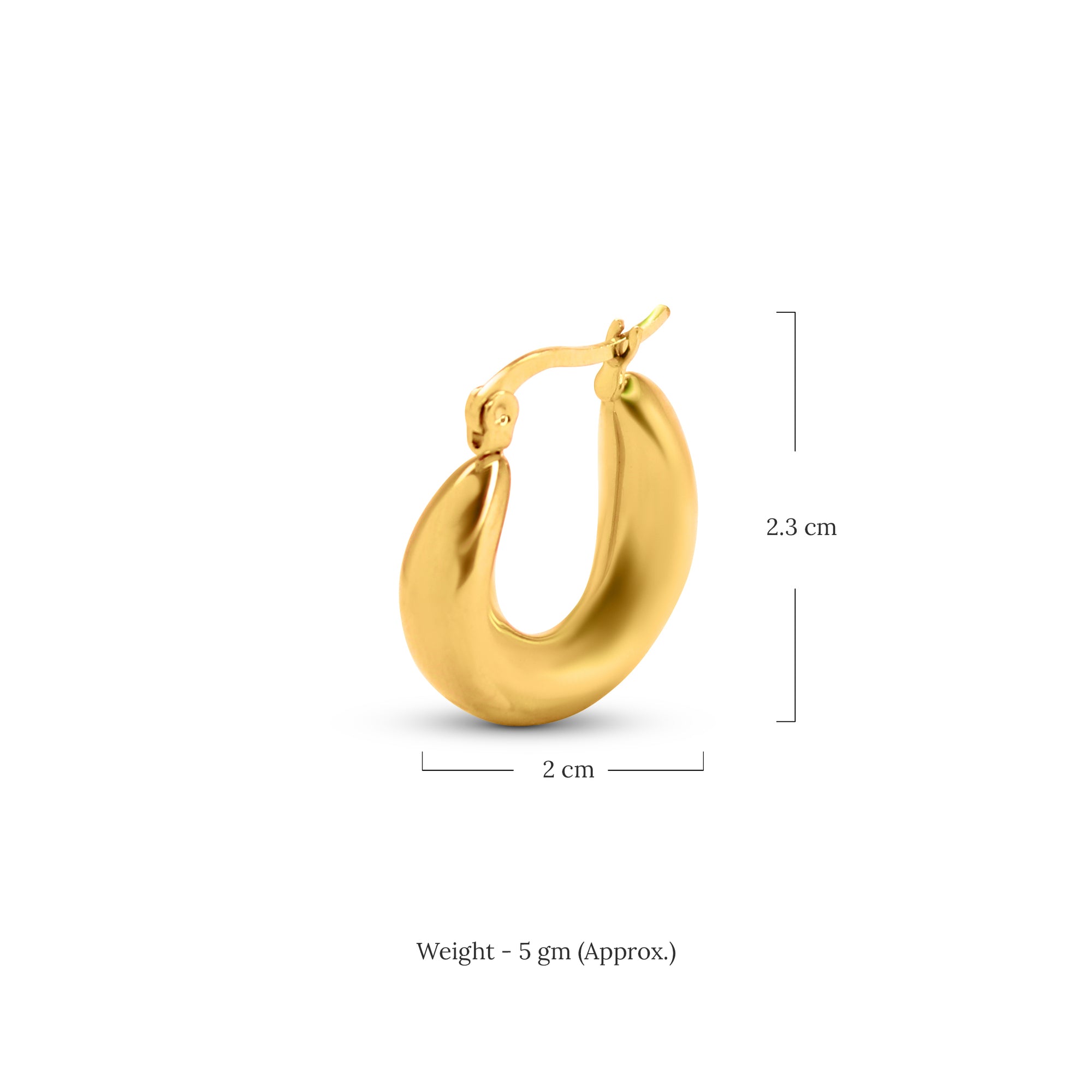 Elena Small Hoops | 18K Gold Plated | Anti Tarnish Jewellery