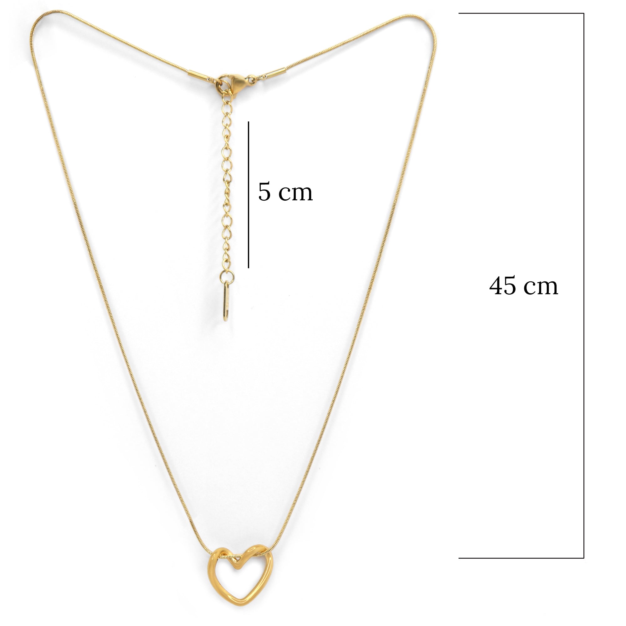 SOHIRA Hollow Love Necklace | 18K Gold Plated