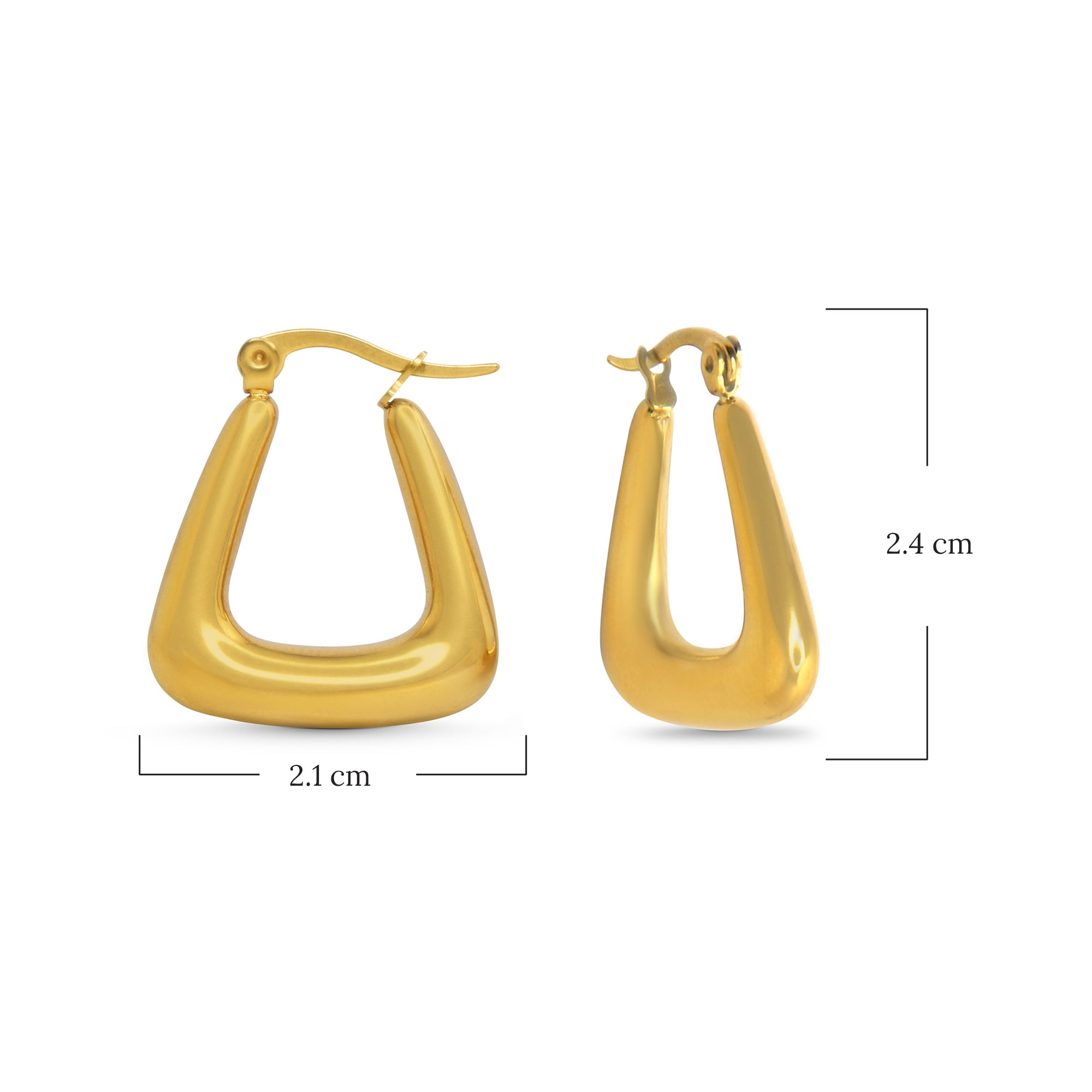 Trinity Hoops | 18K Gold Plated | Anti Tarnish Jewellery