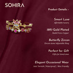 Butterfly  Zircon Ring | 18K Gold Plated