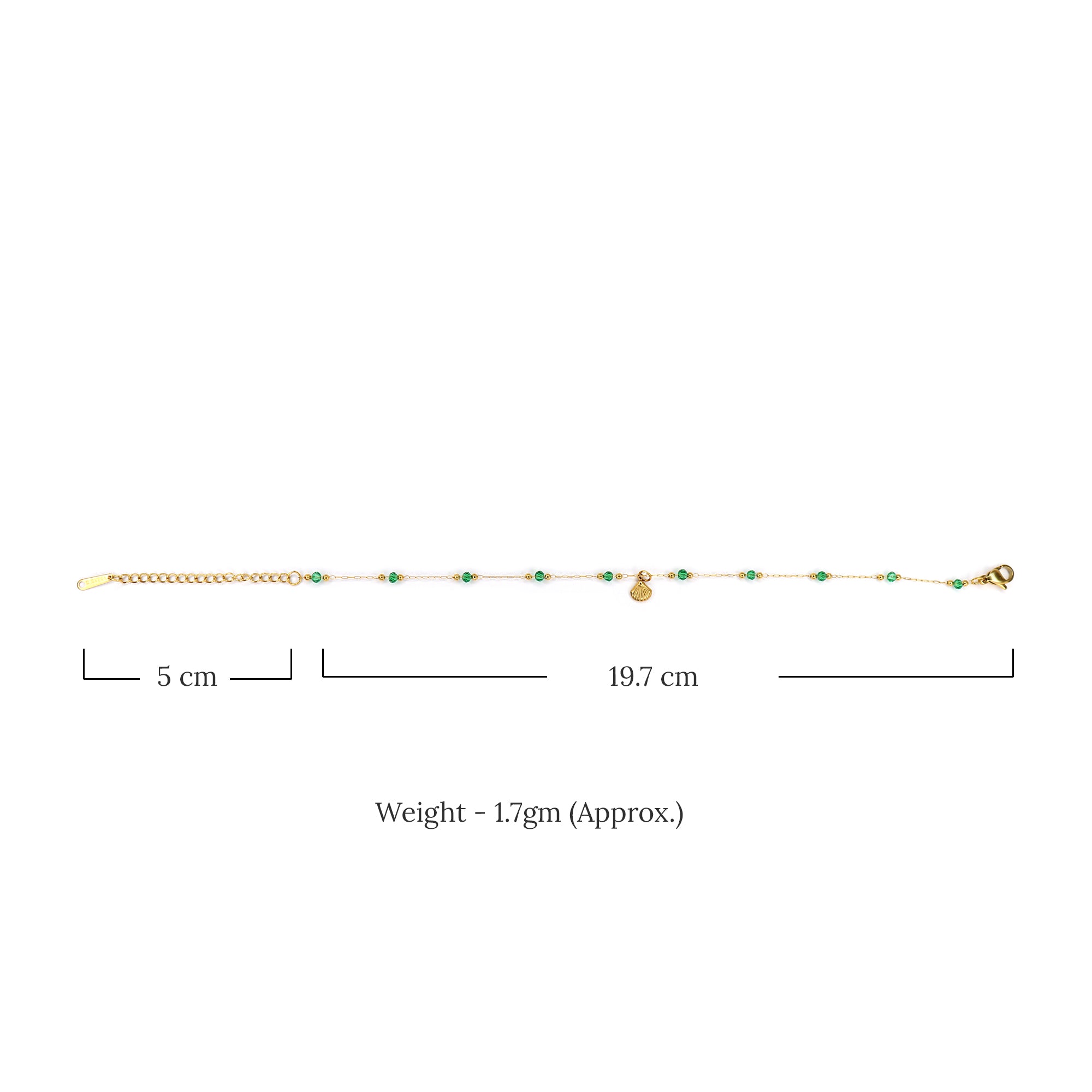 Marine Beads  Anklet | 18K Gold Plated | Anti Tarnish Jewellery