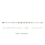 Rainbow Bloom Bracelet | 18K White Gold Plated | Anti Tarnish Jewellery