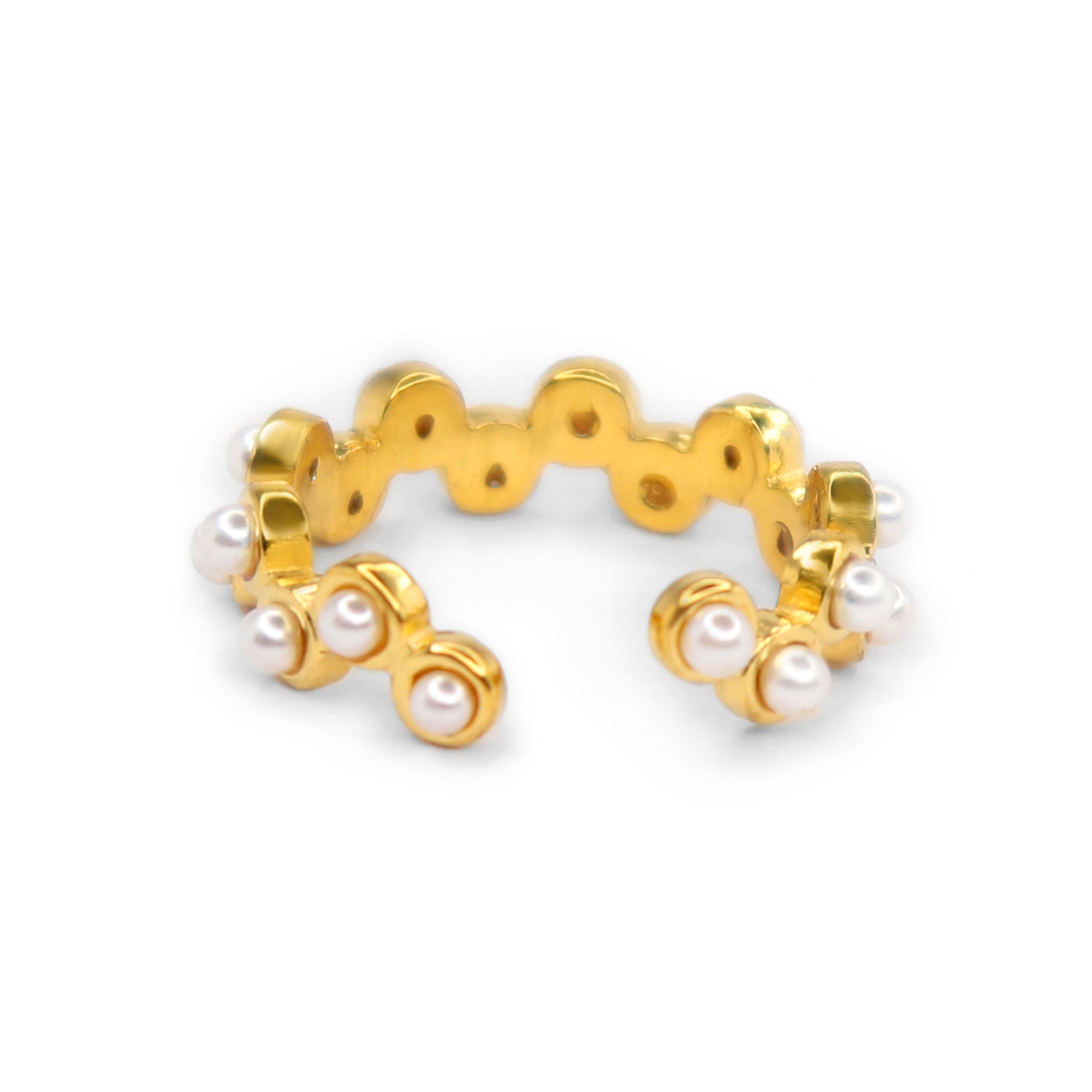 Banquet Pearl Ring | 18K Gold Plated | Anti Tarnish Jewellery