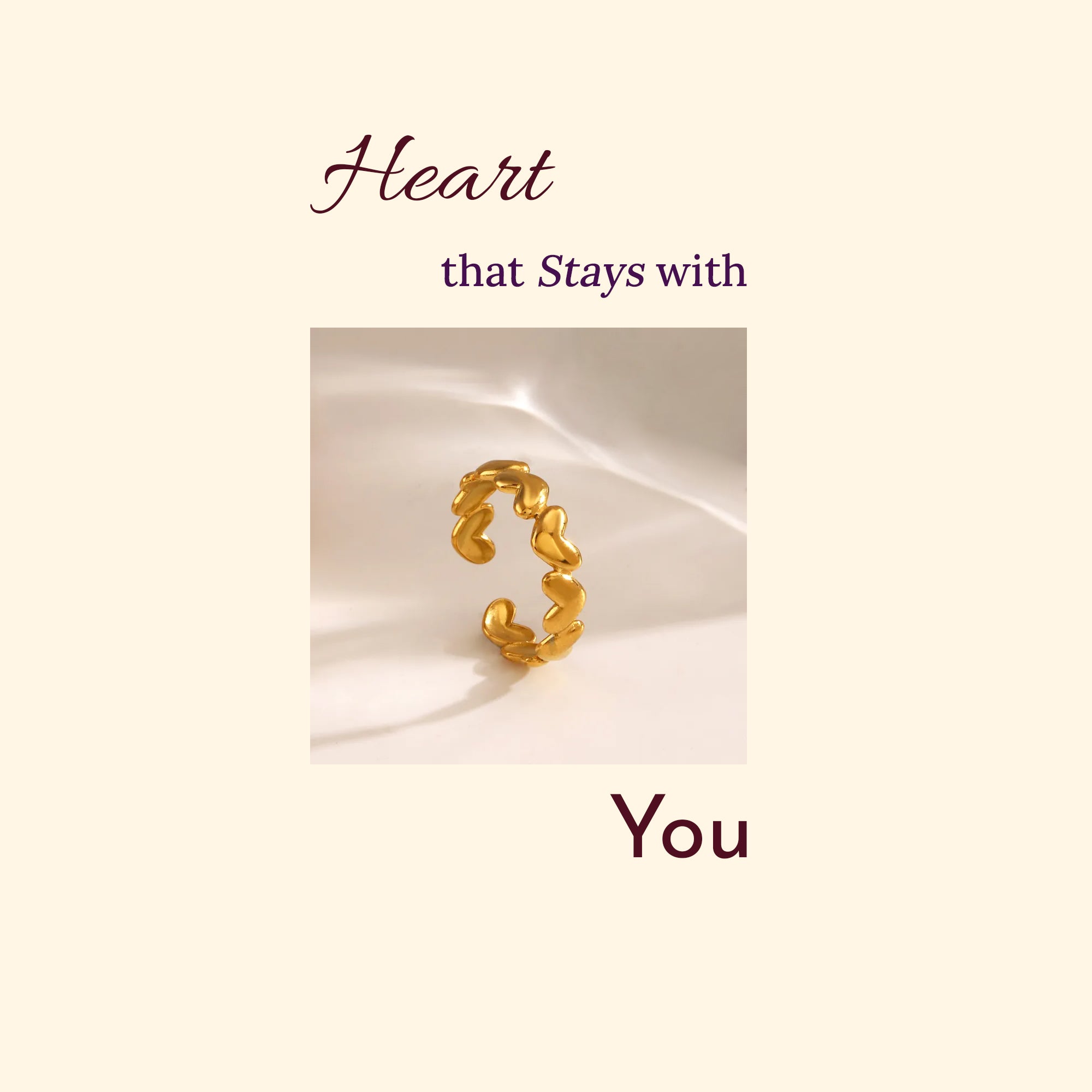 Endless Love Ring | 18K Gold Plated | Anti Tarnish Jewellery