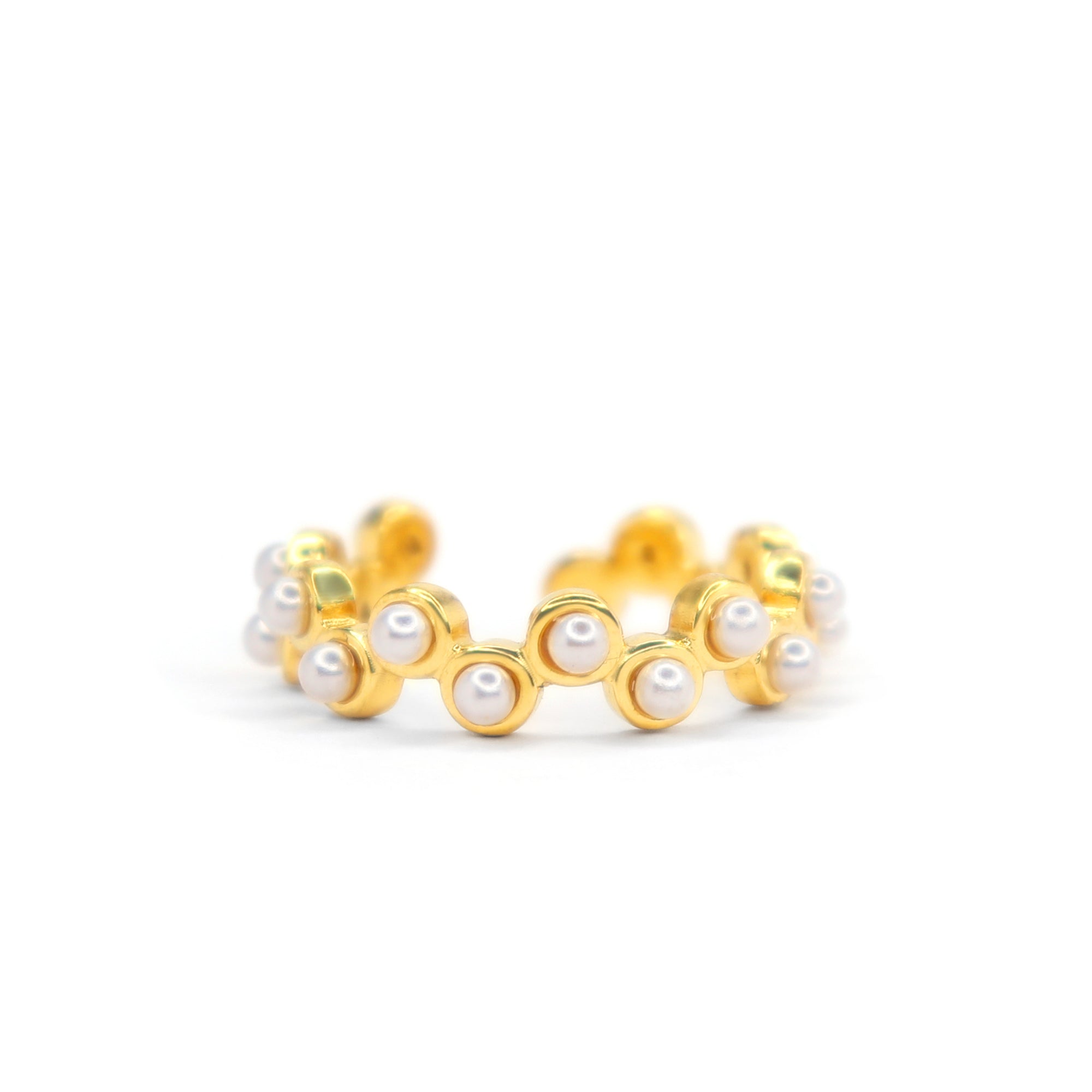 Banquet Pearl Ring | 18K Gold Plated | Anti Tarnish Jewellery