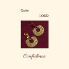 Pebbled Square Chunky Earring | 18K Gold Plated | Anti Tarnish Jewellery