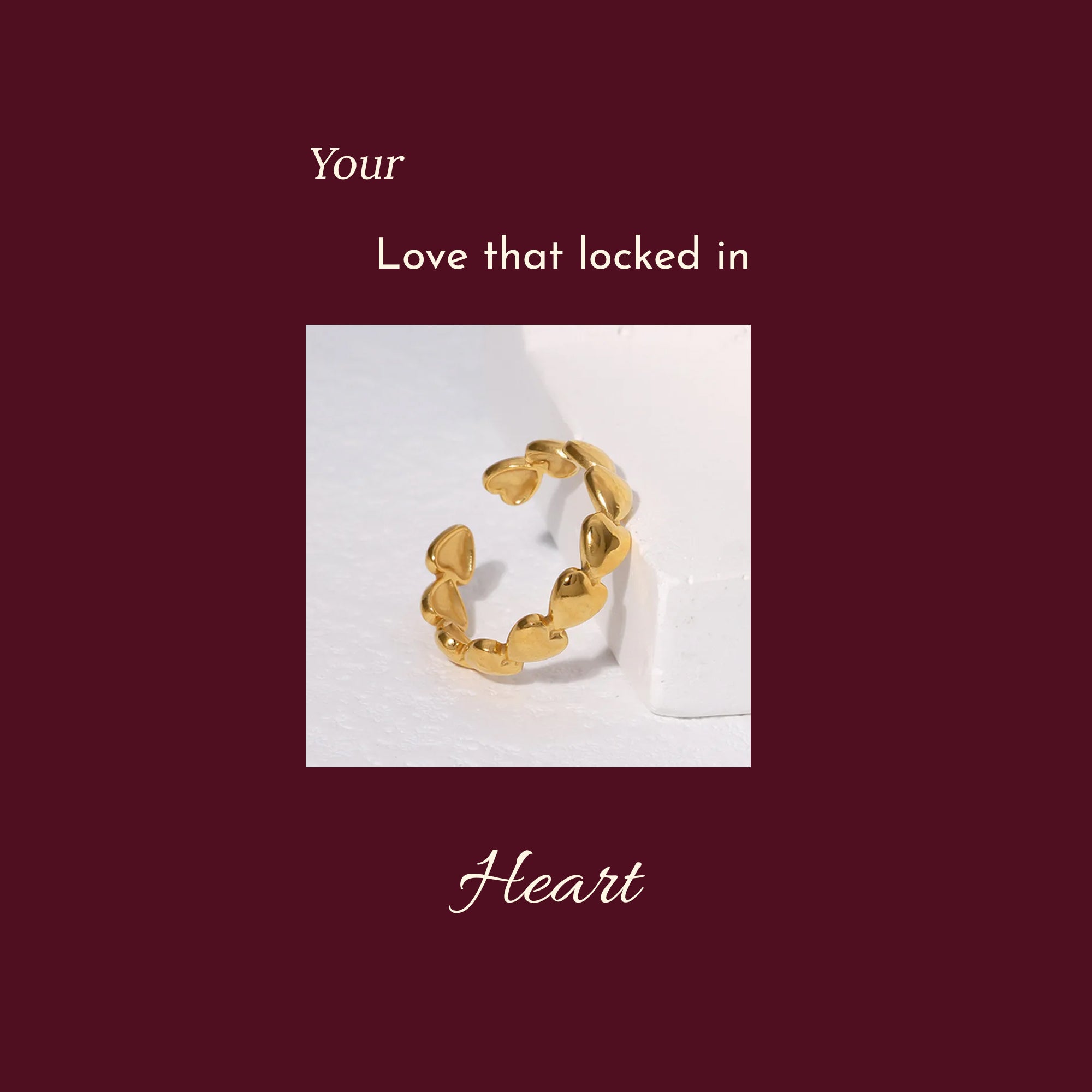 Everheart Ring | 18K Gold Plated | Anti Tarnish Jewellery