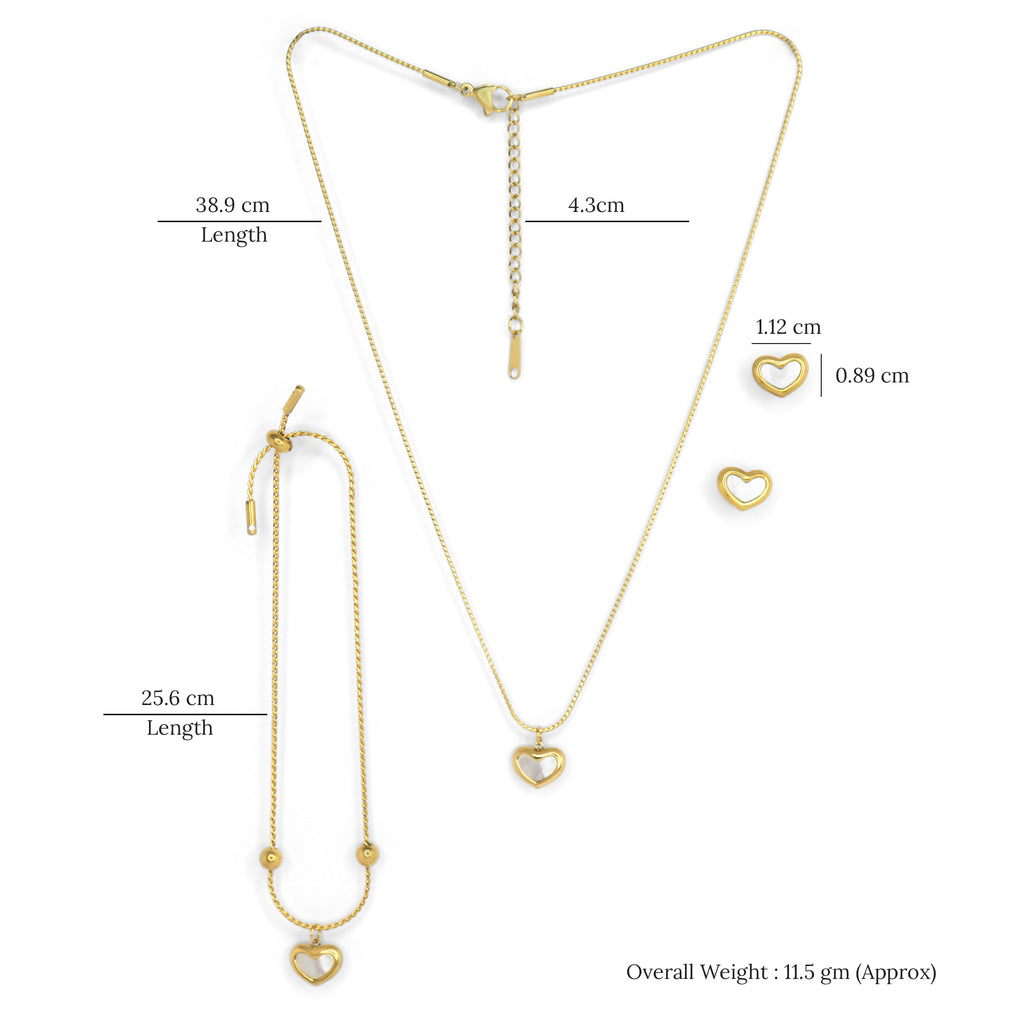 SOHIRA Infinite Love Necklace Set | 18K Gold Plated