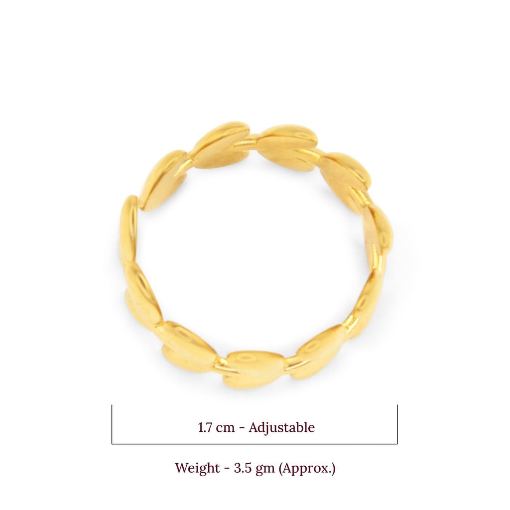 SOHIRA Leaflet Ring | 18K Gold Plated