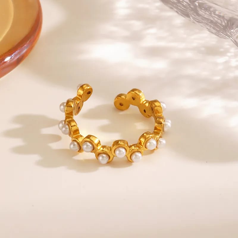 Banquet Pearl Ring | 18K Gold Plated