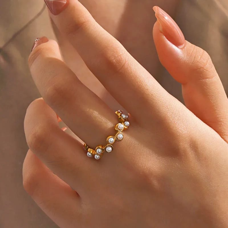 Banquet Pearl Ring | 18K Gold Plated