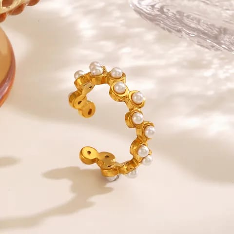 Banquet Pearl Ring | 18K Gold Plated