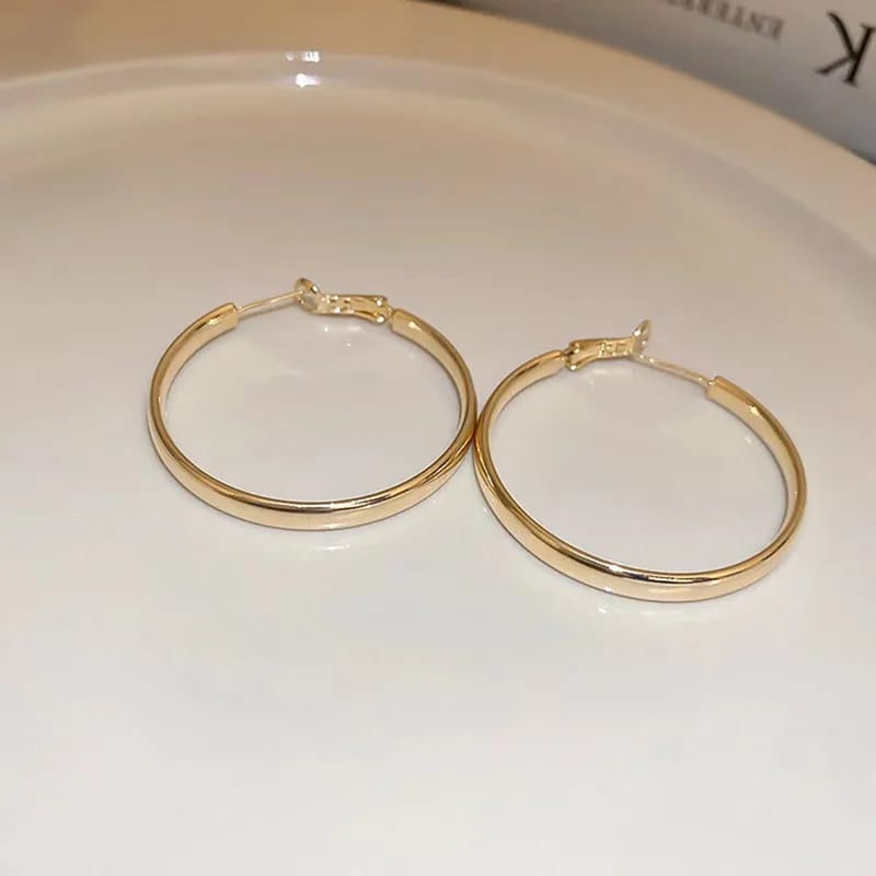 Luxe Circle Small Hoop | 18K Gold Plated