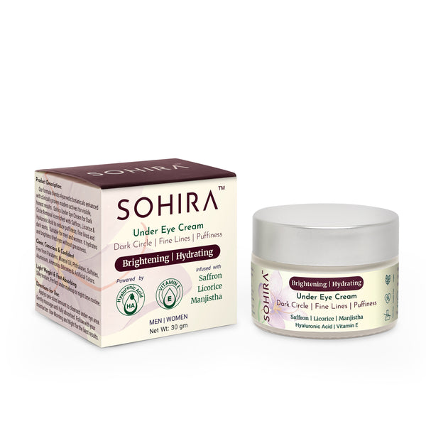 SOHIRA Under Eye Cream for Men & Women | Dark Circle, Puffiness & Fine Lines -30gm