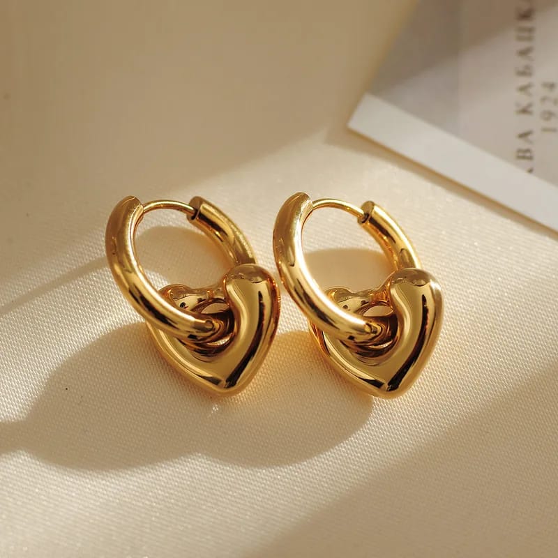 HeartShift Hoop | 18K Gold Plated