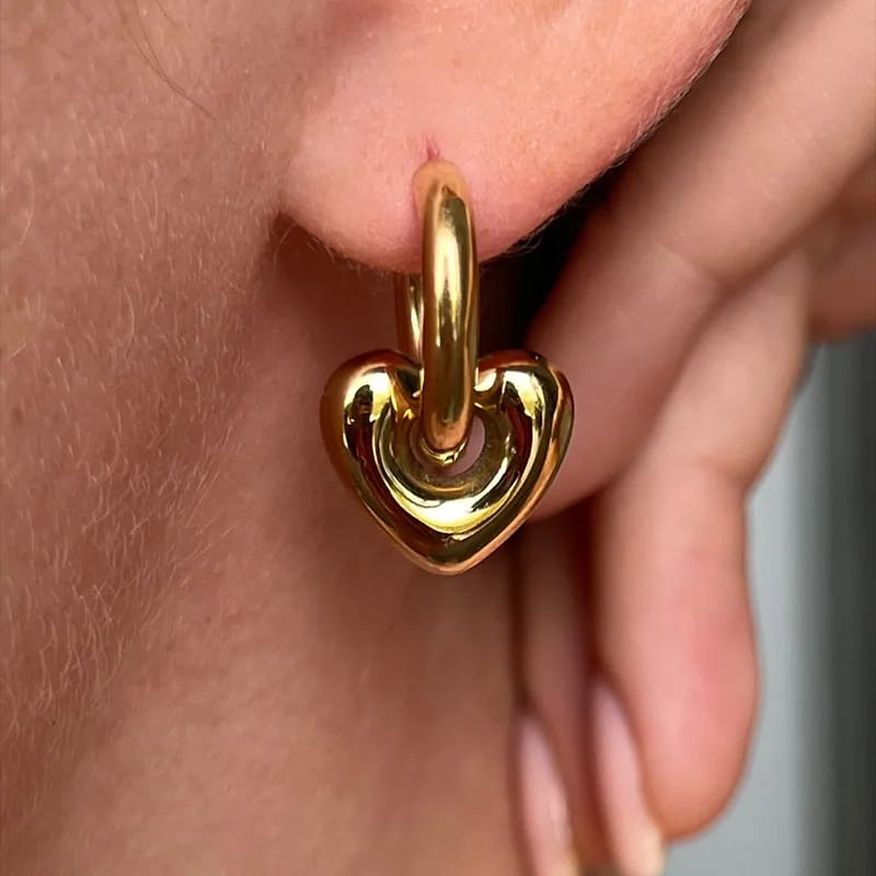 HeartShift Hoop | 18K Gold Plated